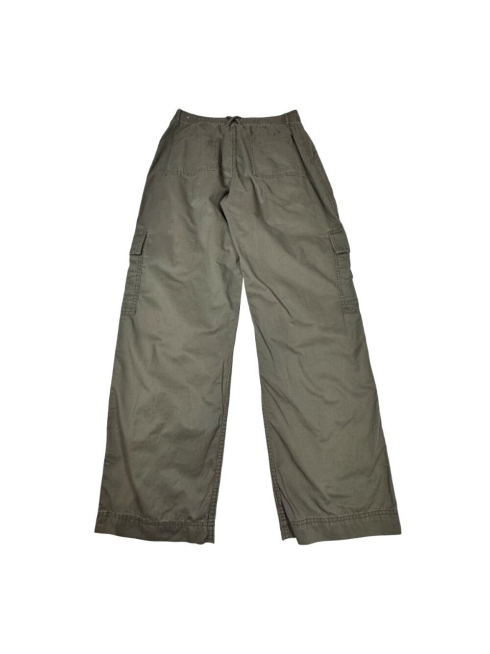 Abercrombie Fitch Womens Cargo Pants Sz 10 Olive High Rise Relaxed - Picture 5 of 15